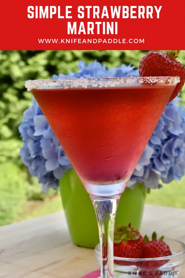 Simple strawberry martini