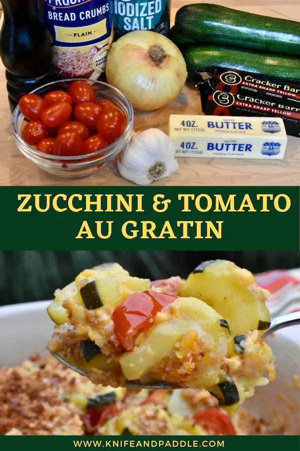 Zucchini and tomato au gratin