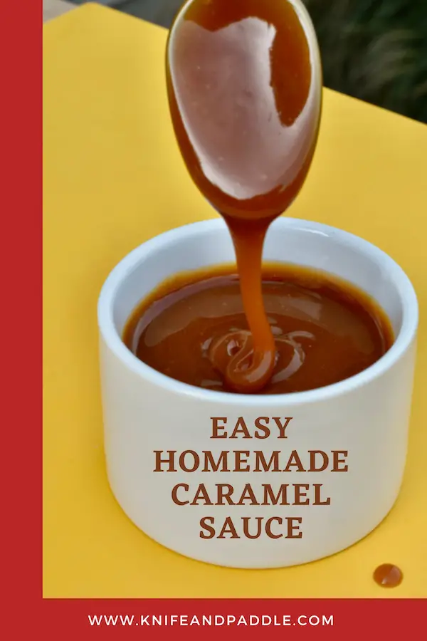 Easy Homemade Caramel Sauce in a bowl