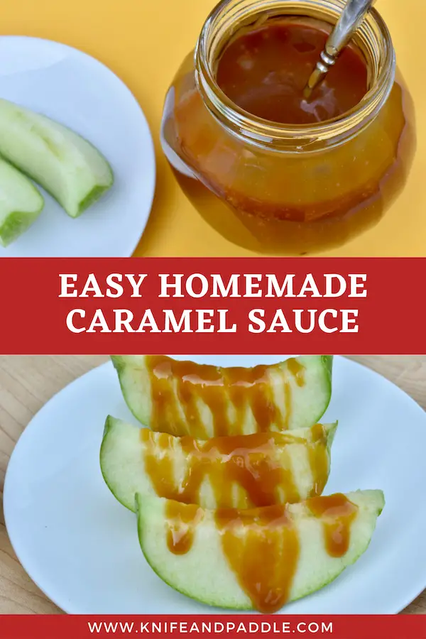 Easy Homemade Caramel Sauce in a jar