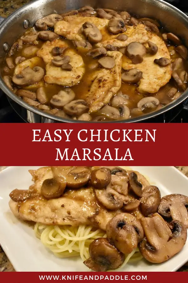 Easy Chicken Marsala in a sauté pan