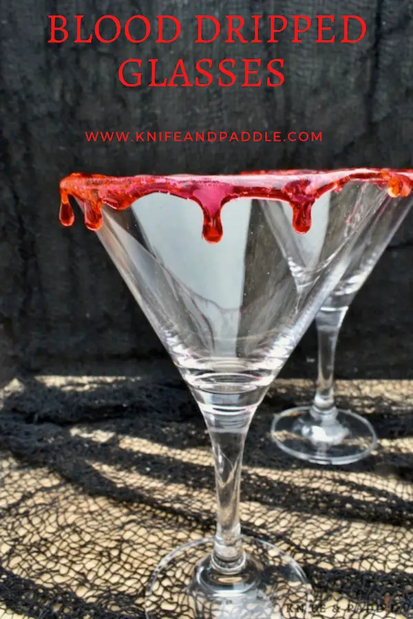 Blood Dripped Martini Glasses
