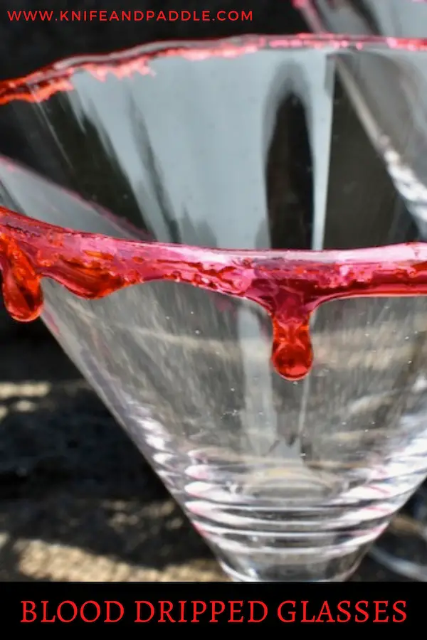 Blood Dripped Martini Glass