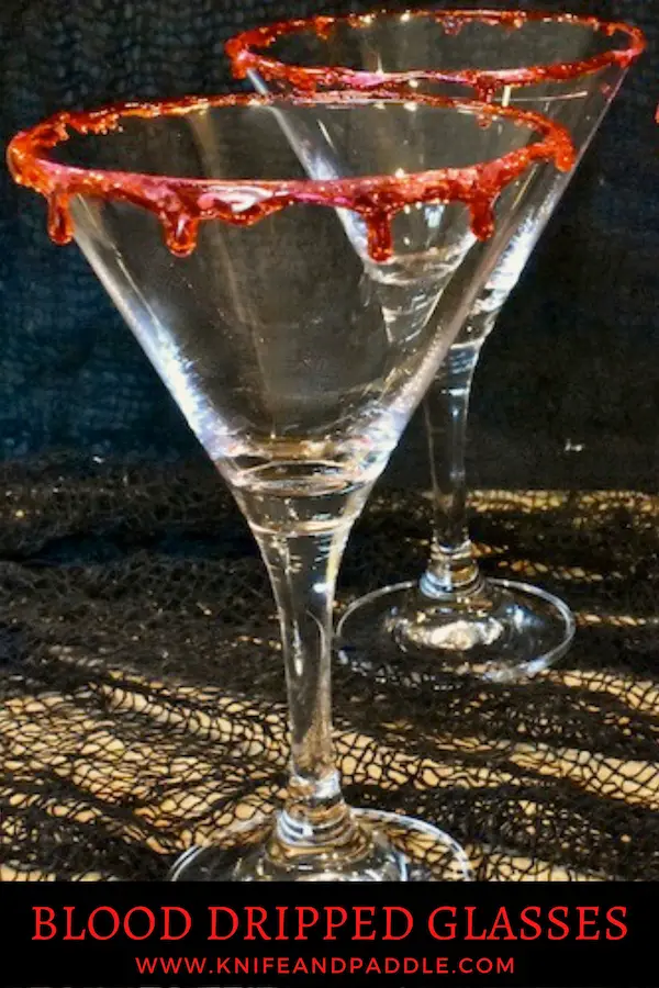 Blood Dripped Martini Glasses