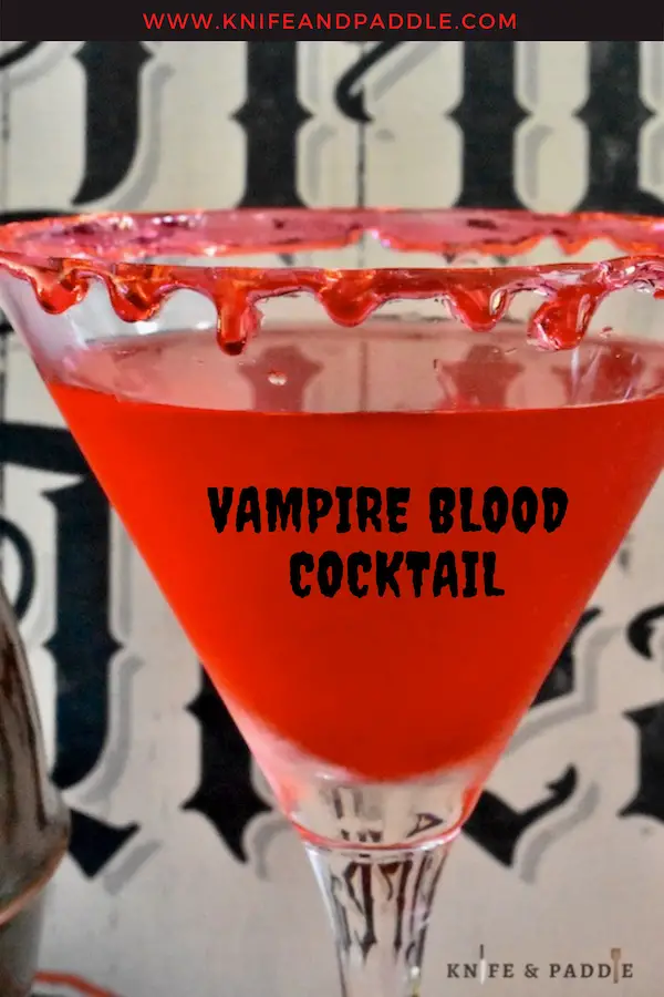 Blood Dripped Glass with ginger ale, vodka and grenadine