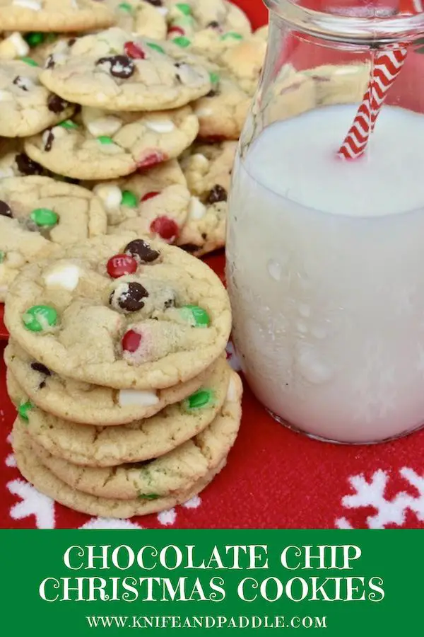 Stacked Christmas Cookies with a glass of milk