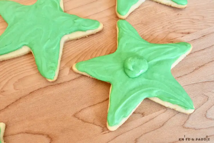 Green frosted stars 
