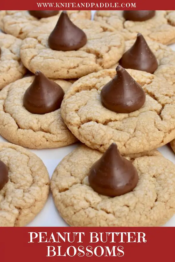 Peanut butter blossoms on a plate