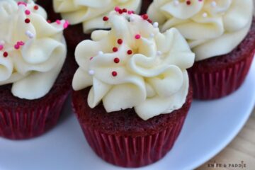 Mini Red Velvet Cupcakes • www.knifeandpaddle.com