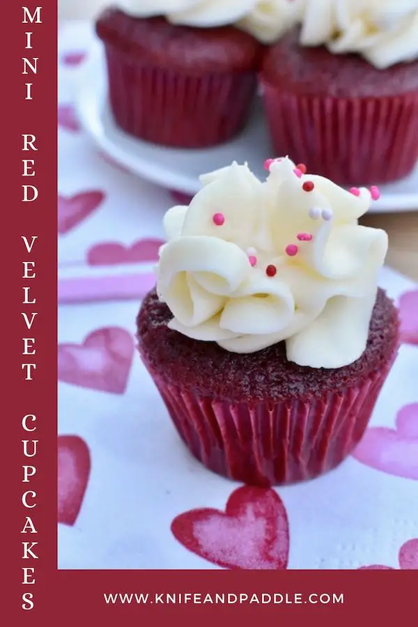 Red Velvet Cupcake on a Valentine's Day napkin