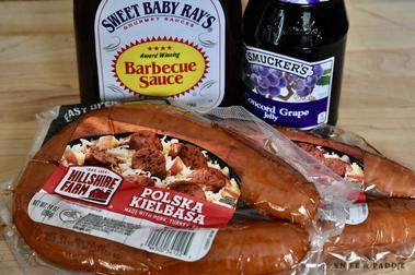 THREE INGREDIENT Crockpot BBQ sauce & Grape jelly Kielbasa 🏈 #Superbo, Crockpot Appetizers