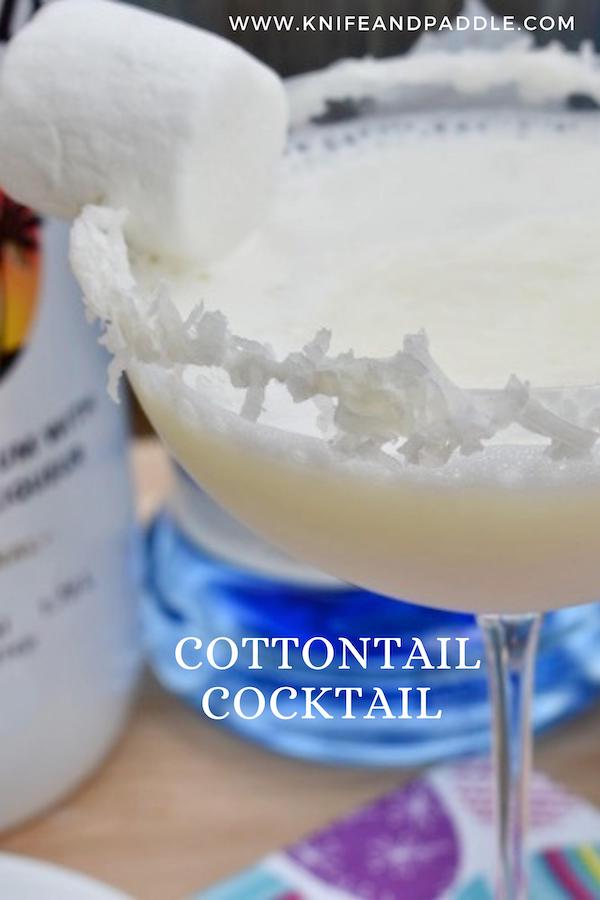 Cottontail Cocktail in a coupe glass