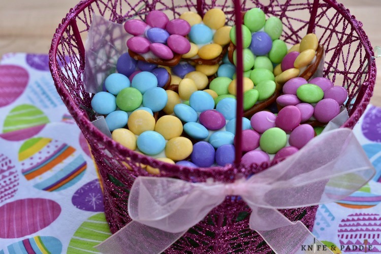 Easter basket filled with treats
