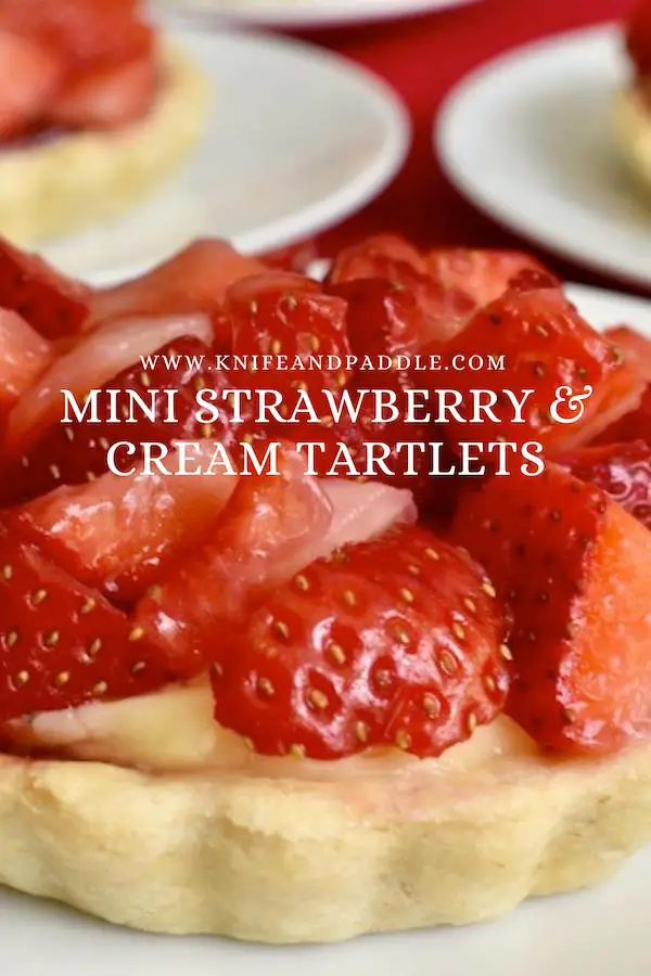 Fresh fruit pastries on plates