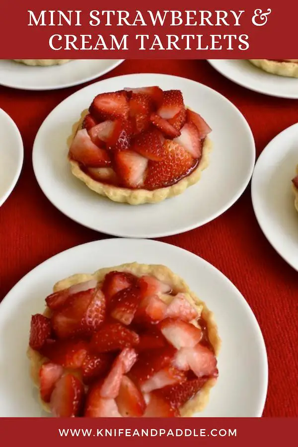 Fresh fruit pastries on plates