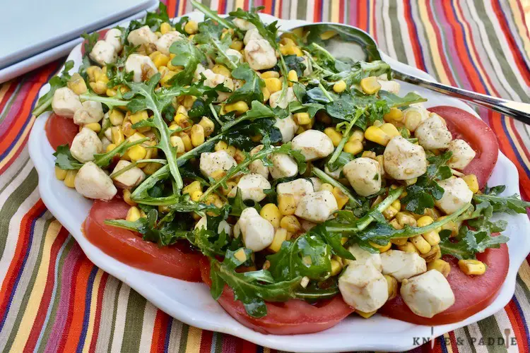 Tossed salad on a large plate