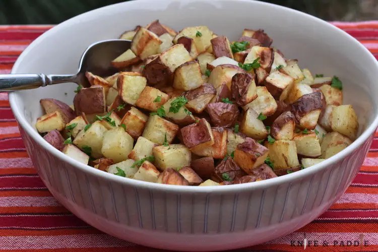 Red Roasted Potatoes in a bowl