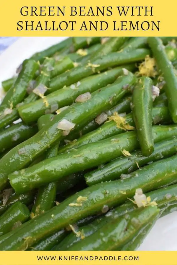 Green Beans with Shallot and Lemon on a plate