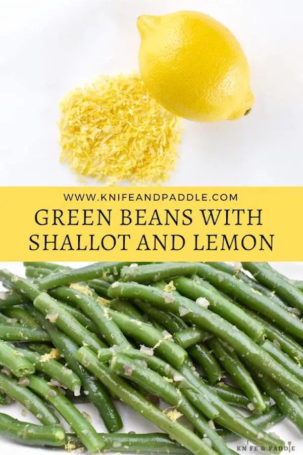 Green Beans with Shallot and Lemon on a plate