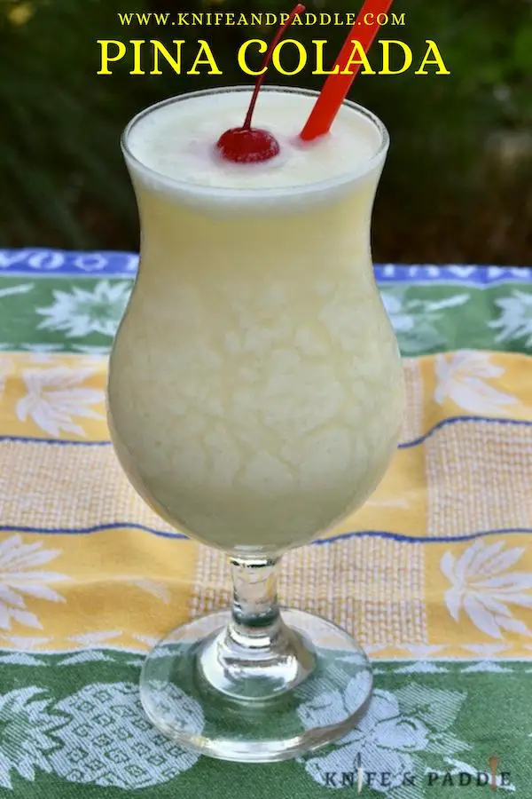 Tropical drink in a hurricane glass