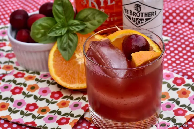 Cherry and Basil Old Fashioned