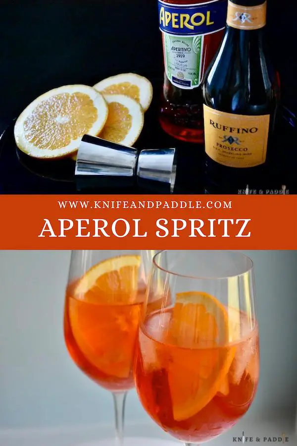 Sliced oranges, Aperol and Prosecco