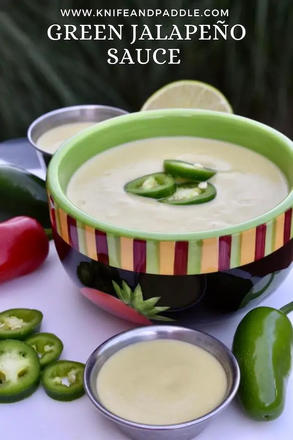 Green Jalapeño Sauce in a bowl