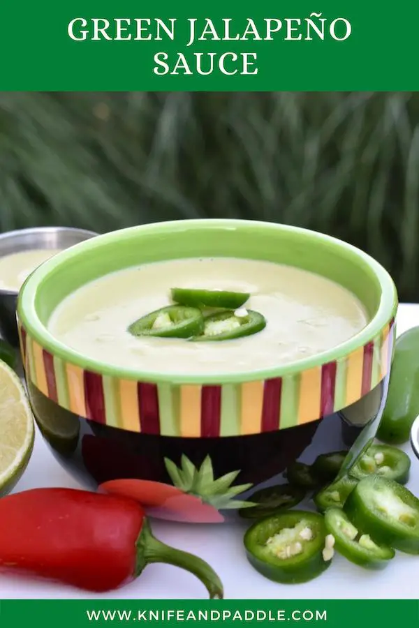 Green Jalapeño Sauce in a bowl