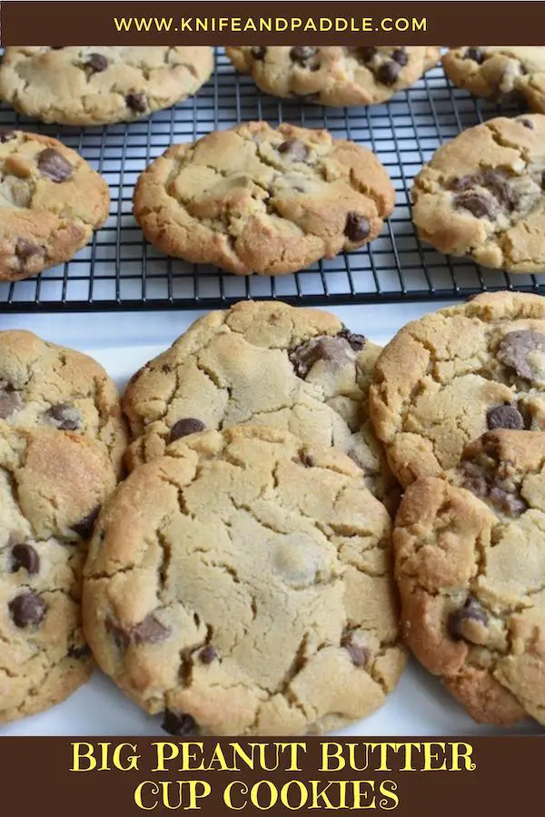 Big Peanut Butter Cup Cookies on a plate