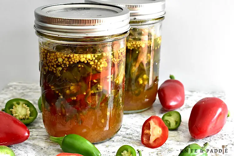 Candied Jalapeños (Cowboy Candy) in mason jars
