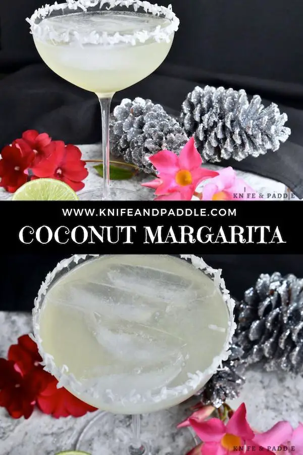 Coconut Margarita in a coupe glass