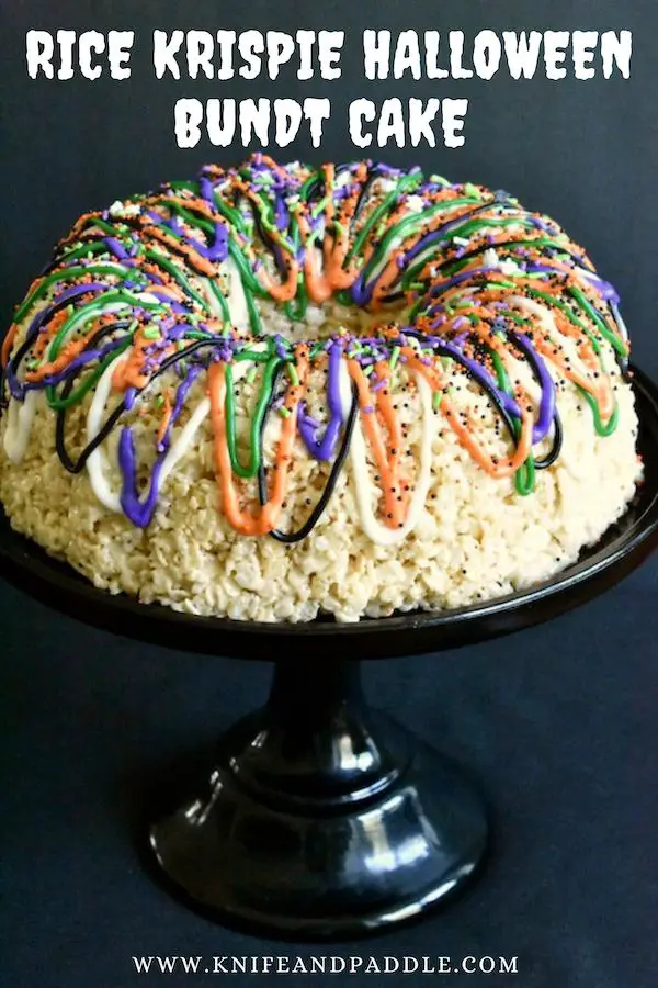 Halloween Rice Krispie Bundt Cake