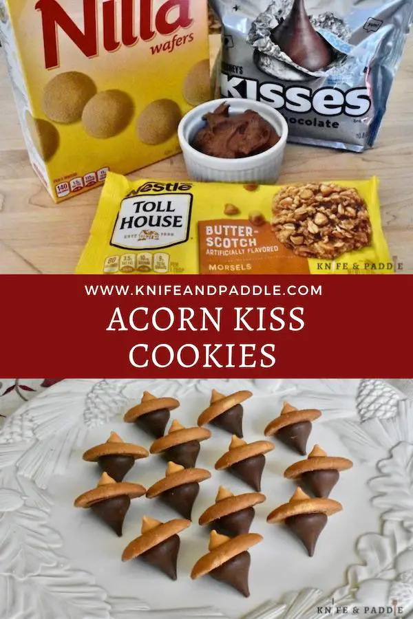 Nilla Wafters, Hershey's Kisses, Chocolate Frosting and butterscotch chips 