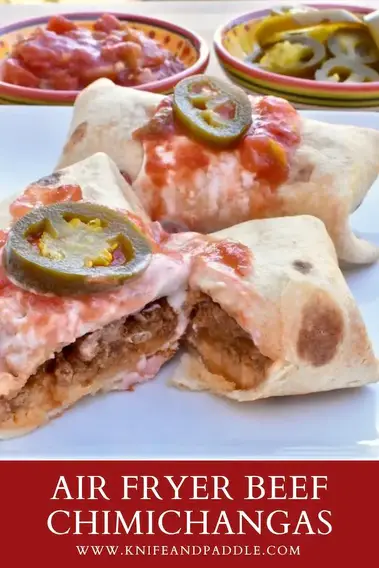 Beef Chimichangas (Baked or Air Fried) - Carlsbad Cravings