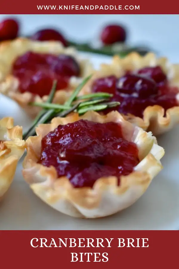 Cranberry Brie Bites on a plate