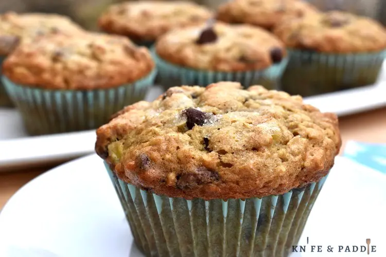 Chocolate Chip Oatmeal Banana Muffins