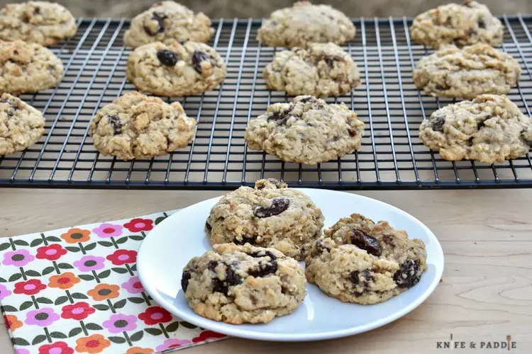 Delicious drop cookies with oats and fruit