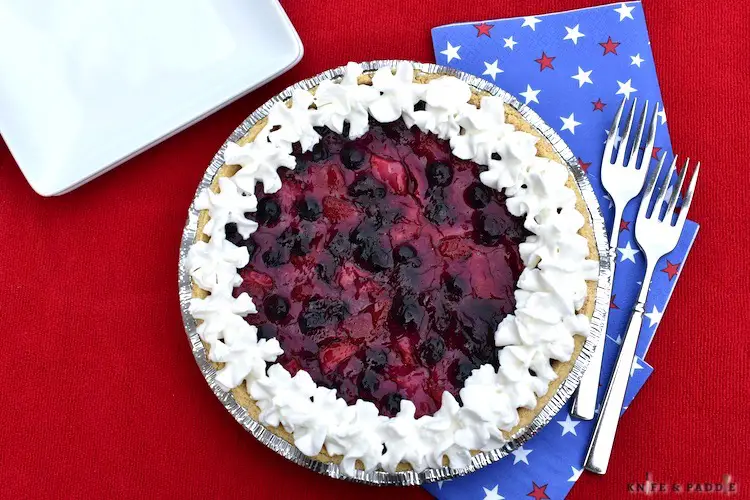 Delicious Mixed Berry Pie in a graham cracker crust