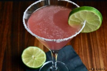 Ultimate Rhubarb Martini in glass