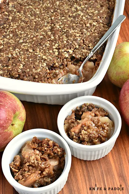 The Best Apple Crisp in a dish and serve in bowls