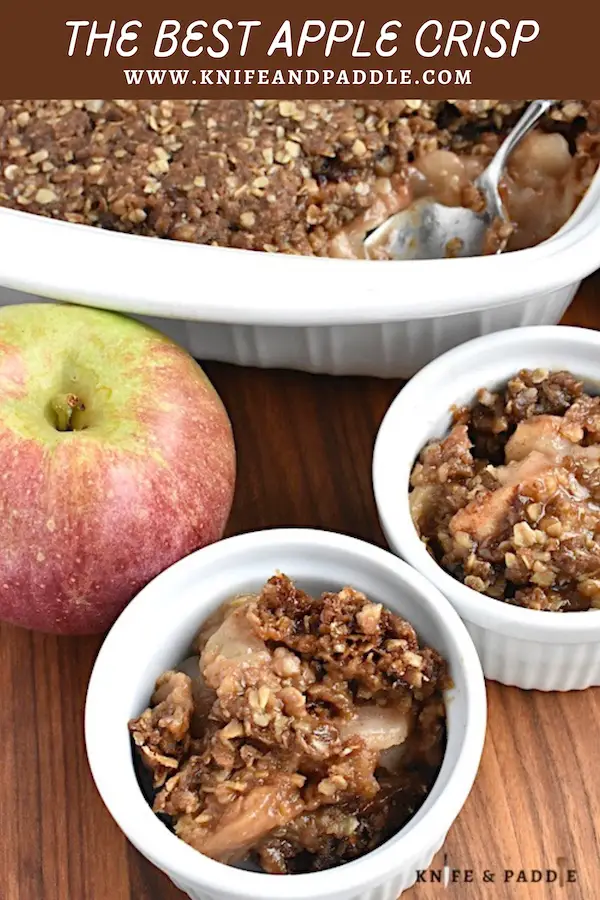 Delicious fall dessert topped with oat topping 