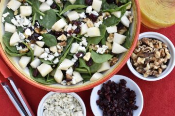 Pear & Cranberry Spinach Salad