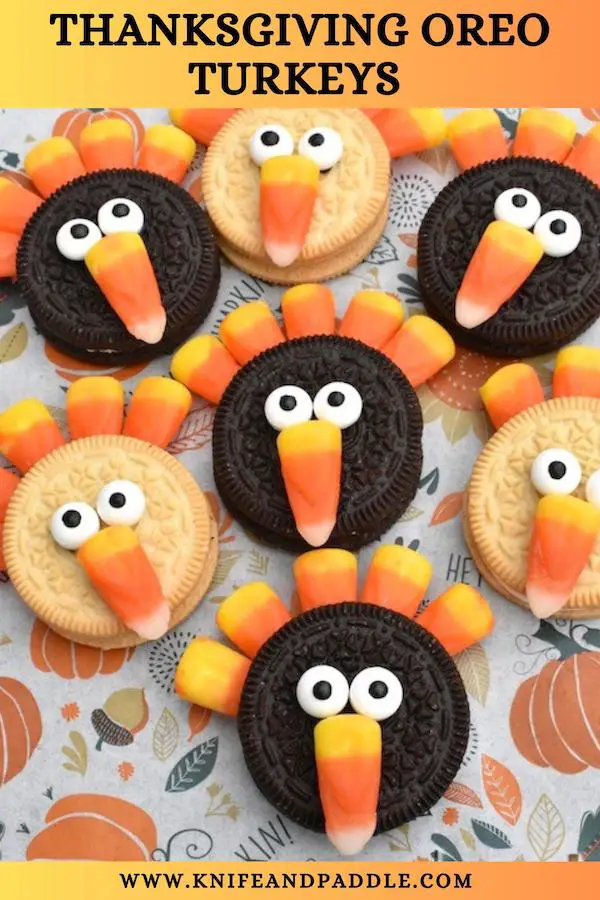 Easy, no bake Thanksgiving Oreo Turkeys
