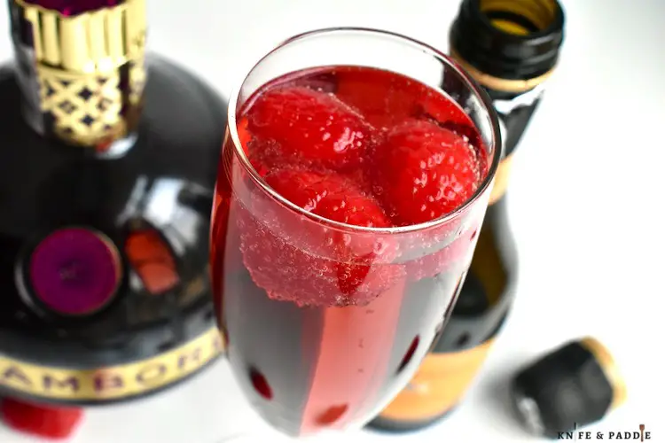 Chambord and Champagne Cocktail