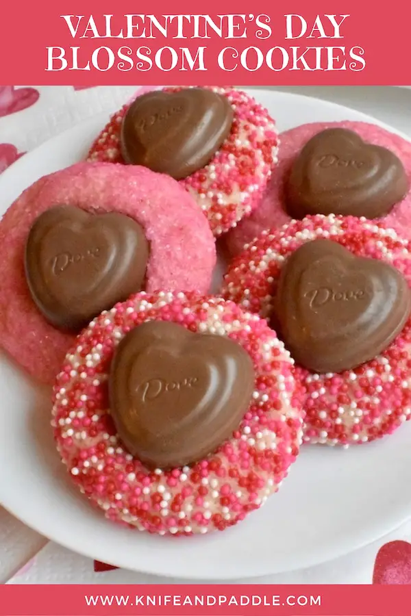 Festive pink, red and white heart cookies