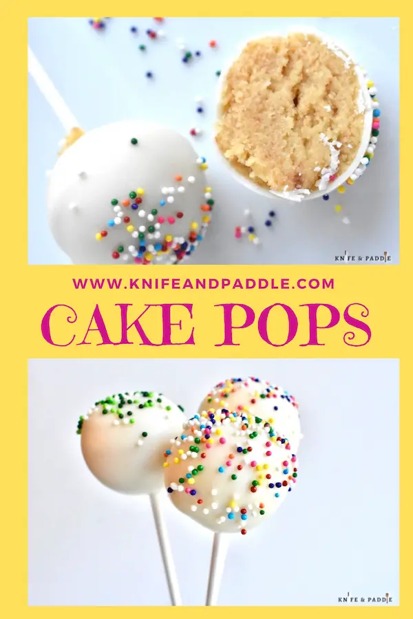 Cake pops with festive nonpareils 