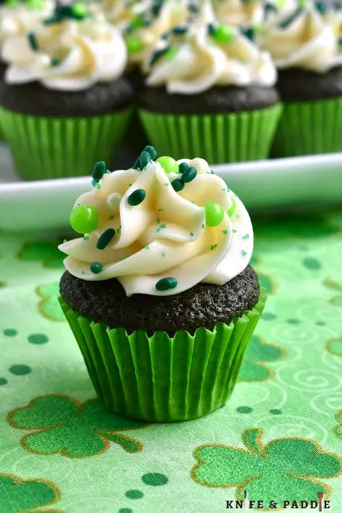 Mini Green Velvet Cupcakes