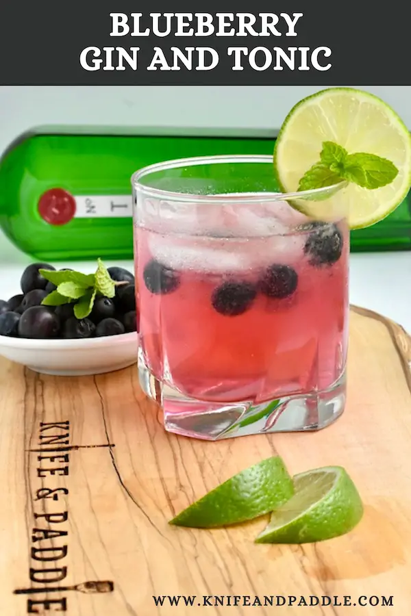 Refreshing Summer Cocktail with Tanqueray 10, tonic water, fresh fruit, and fresh squeezed lime juice