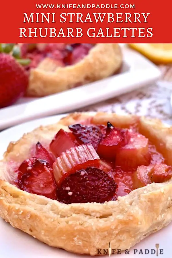 Strawberry Rhubarb Galette on a plate