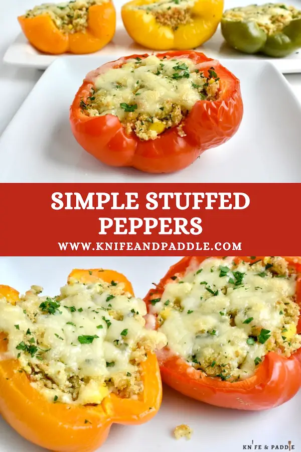 Simple Stuffed Peppers on a dish